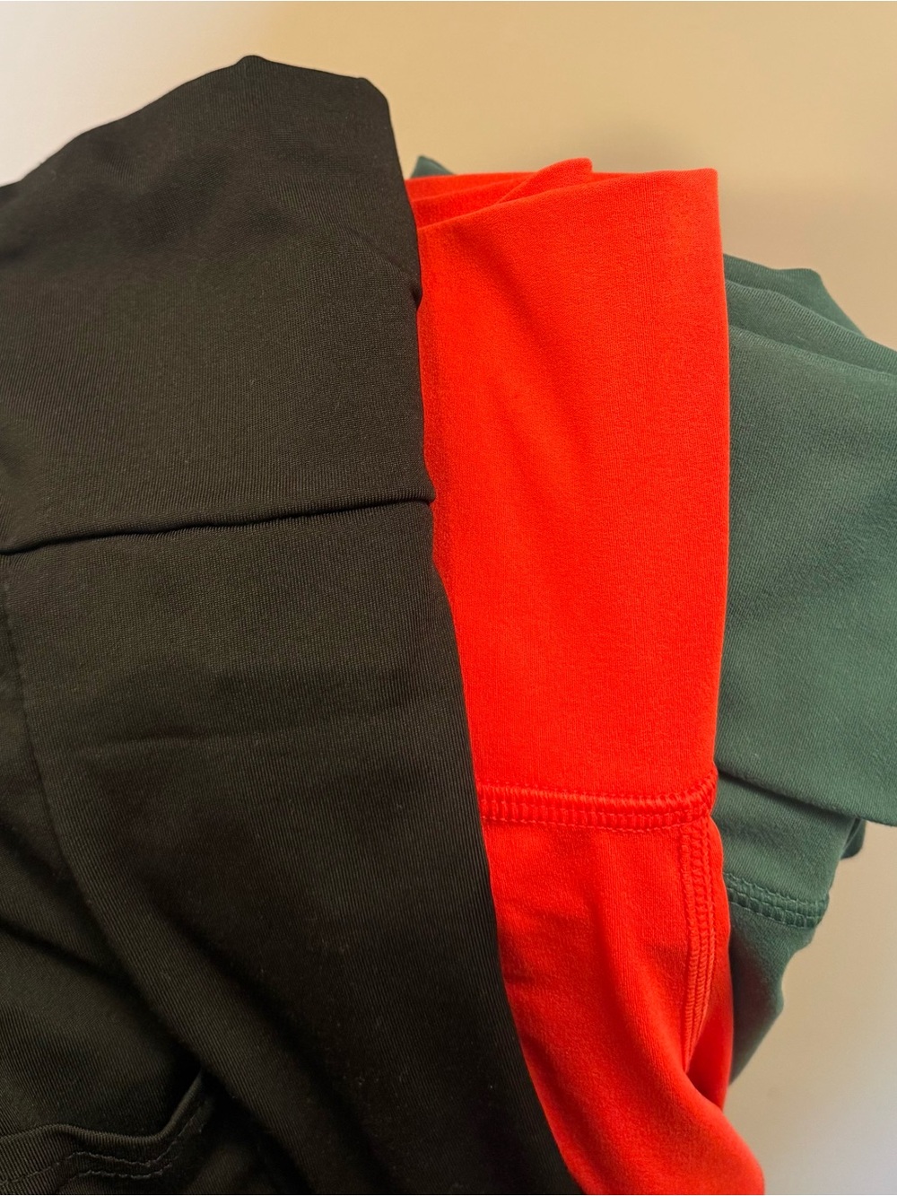 SHEIN Black, Red & Dark Green Athletic Shorts Set